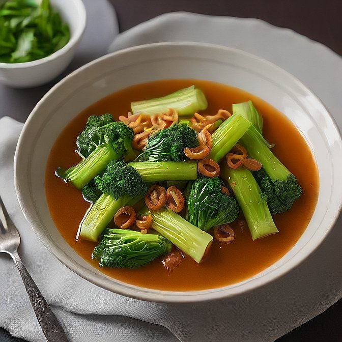 Pak Choi in garlic samba sauce