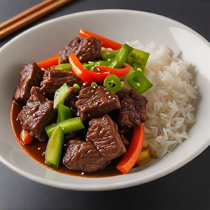 Black pepper beef stir fry